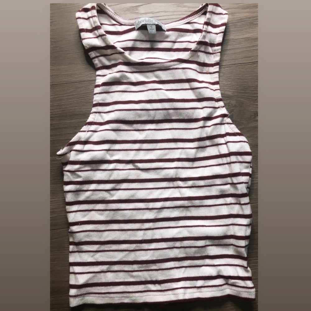 Striped cropped top size small